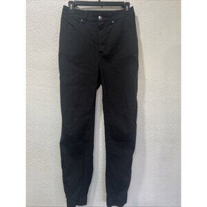 DOWNEAST Women Jogger Jeans S(4-6) High Rise Skinny Leg Solid Black